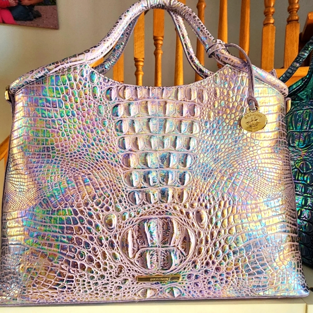 Brahmin Violet Wonderland Elaine Handbag